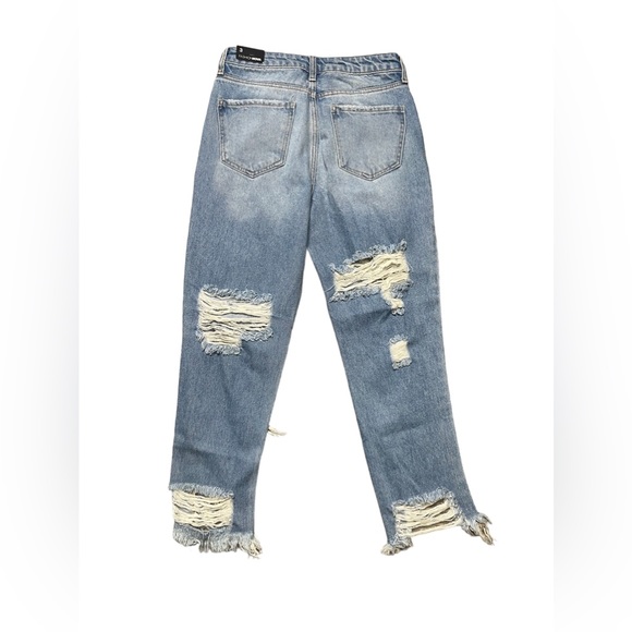 Fashion Nova You Go Girlfriend High Waisted Distressed Jeans Size 3 NWT - Picture 4 of 4